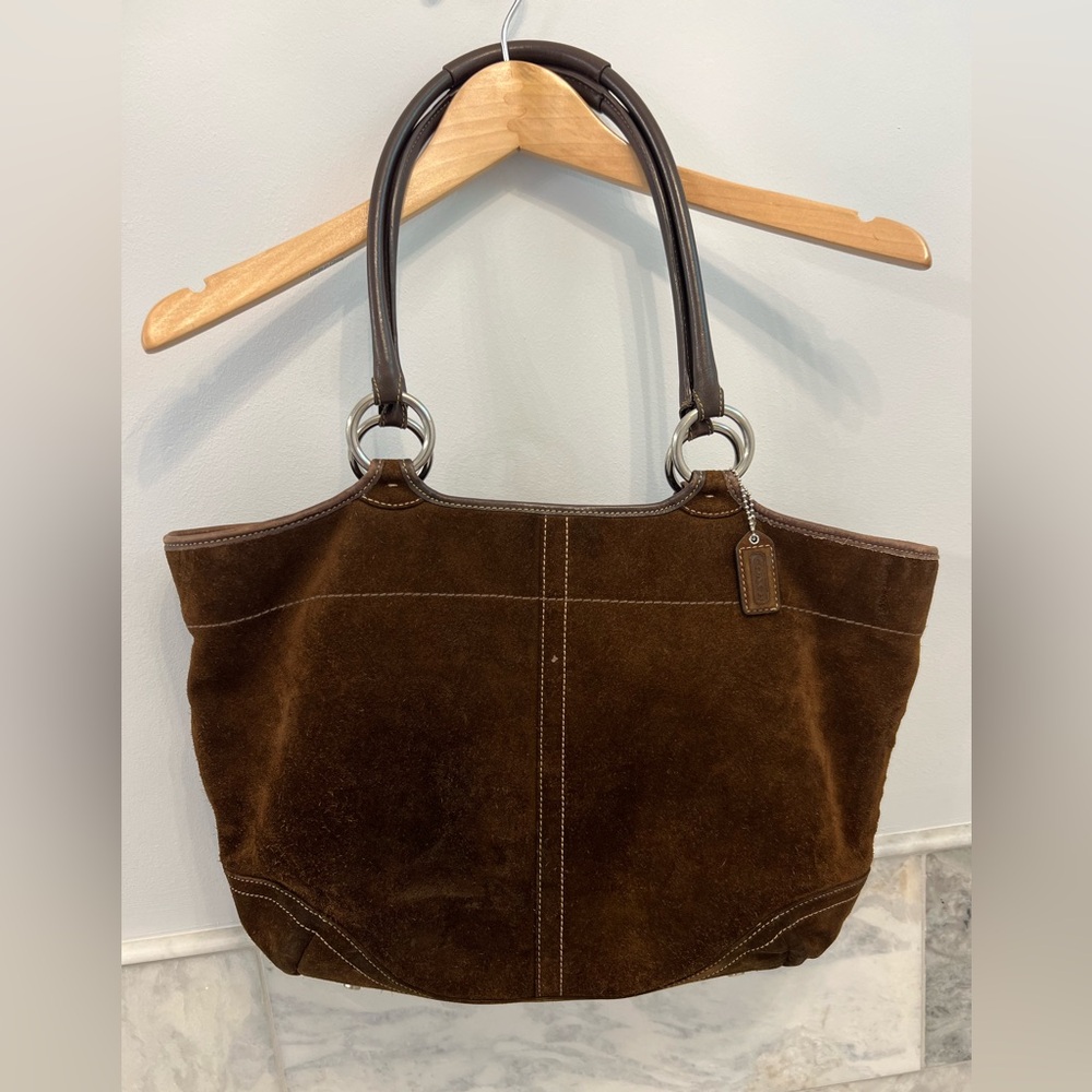 Coach Brown Suede tote